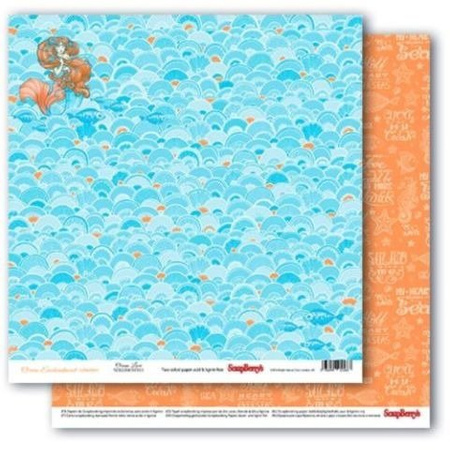 Papier do scrapbookingu dwustronny i jednostronny 30,5 x 30,5 cm OCEAN ENCHANTMENT 8 szt. ScrapBerry`s